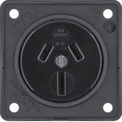 GNIAZDO Z UZIEMIENIEM "AUSTRALIA" MECHANIZM CZARNY INTEGRO FLOW  - HAGER - 9625605