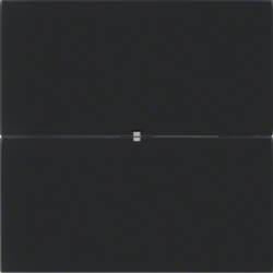 PRZYCISK PODWÓJNY STANDARD SZKŁO CZARNE B.IQ  - HAGER - 75162092