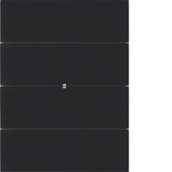 PRZYCISK POCZWÓRNY STANDARD SZKŁO CZARNE B.IQ  - HAGER - 75164092
