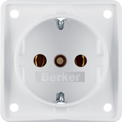 GNIAZDO POJEDYNCZE BEZ UZIEMIENIA 2P SCHUKO ZACISKI ŚRUBOWE 16A 250V IP44 BIAŁY MAT INTEGRO FLOW - HAGER - 941852502