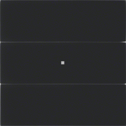 PRZYCISK POTRÓJNY STANDARD SZKŁO CZARNE B.IQ  - HAGER - 75163092