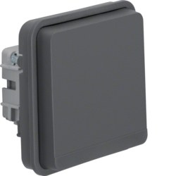 GNIAZDO SCHUKO POJEDYNCZE Z UZIEMIENIEM IP55 SZARY W.1 - HAGER - 47063515