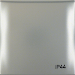 RAMKA Z POKRYWĄ Z NADRUKIEM "IP44" CHROM MAT LAKIEROWANY INTEGRO FLOW - HAGER - 918282568