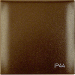 RAMKA Z POKRYWĄ Z NADRUKIEM "IP44" BRĄZOWY MAT INTEGRO FLOW - HAGER - 918282591