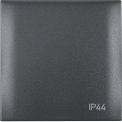 RAMKA Z POKRYWĄ Z NADRUKIEM "IP44" ANTRACYT MAT INTEGRO FLOW - HAGER - 918282595