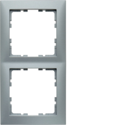 RAMKA PODWÓJNA ALUMINIUM MAT LAKIEROWANY B.KWADRAT - HAGER - 5310128994