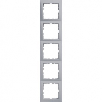 RAMKA PIĘCIOKROTNA ALUMINIUM MAT LAKIEROWANY B.KWADRAT - HAGER - 5310158994