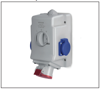ZESTAW INSTALACYJNY 16A 400V 3P+Z+N 2X230V WYŁ. L-O-P - SCAME - 513.1657-2FNR