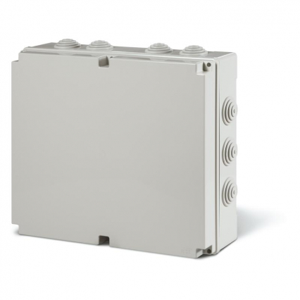PUSZKA NATYNK 380X300X120MM Z DŁAWNICAMI IP55 SZARY SCABOX - SCAME - 685.010