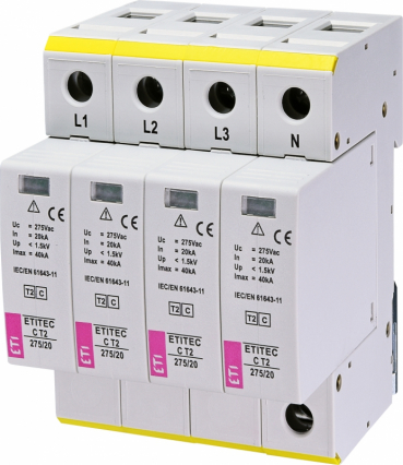 OGRANICZNIK PRZEPIĘĆ AC T2 (C) ETITEC C T2 275/20 4+0 - ETI - 002440395