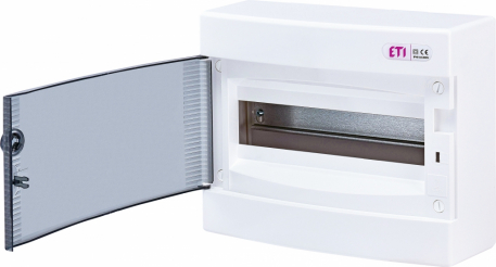 ROZDZIELNIA TWORZYWO NATYNKOWA IP40 1X12 MOD DRZWI TRANSPARENTNE ECT12PT - ETI - 001101001