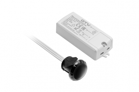 WŁĄCZNIK BEZDOTYKOWY DWUBIEGUNOWY 500W IP20 CZARNY - GTV - AE-WBEZDC-10S