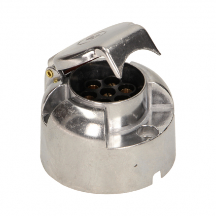 GNIAZDO PRZYCZEPY SAMOCHODOWEJ, ALUMINIOWE 7 PINÓW, 12/24V. - ORNO - OR-AE-1387