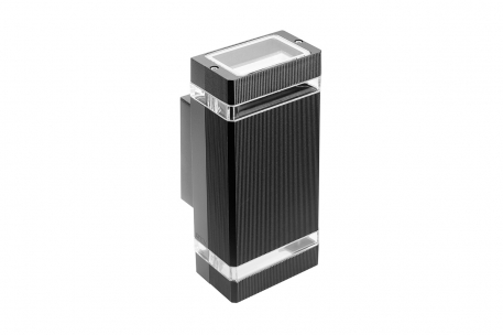 OPRAWA ŚCIENNA DWUKIERUNKOWA GU10, MAX. 50W, IP54, AC 220-240V, 50/60HZ, CZARNA NESSA. - GTV - LD-NESSAGU10D-20
