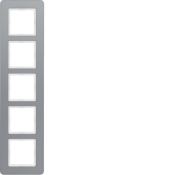 RAMKA PIĘCIOKROTNA, ALUMINIUM Q.7 . - HAGER - 10156074