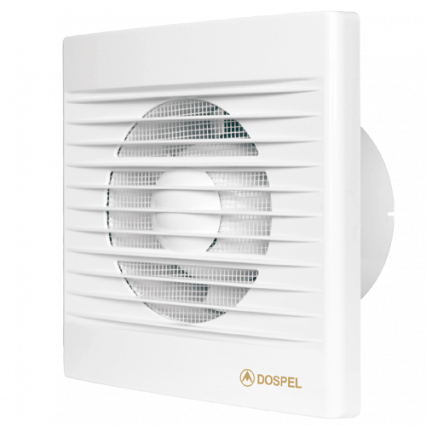 WENTYLATOR ŚCIENNY Z PRZEPUSTNICĄ 158X158X56MM FI 100 15W BIAŁY STYL 100 S-P - DOSPEL SPÓŁKA AKCYJNA - 007-0001P
