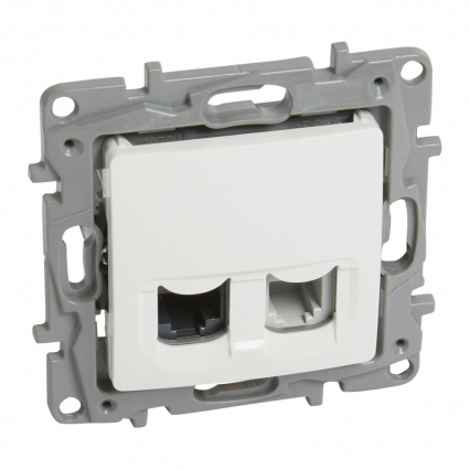 GNIAZDO KOMPUTEROWE TELEFONICZNE RJ11+RJ45 KAT.5E UTP BIAŁY NILOE2 - LEGRAND - 764570