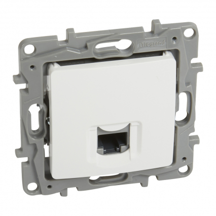 GNIAZDO KOMPUTEROWE POJEDYNCZE RJ45 KAT.6 UTP BIAŁY NILOE - LEGRAND - 764573