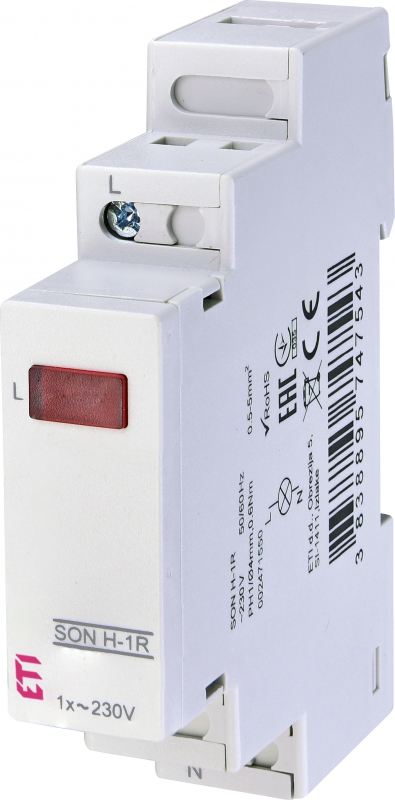 SYGNALIZATOR OBECNOŚCI NAPIĘCIA (1 X CZERWONA LED) SON H-1R - ETI - 002471550