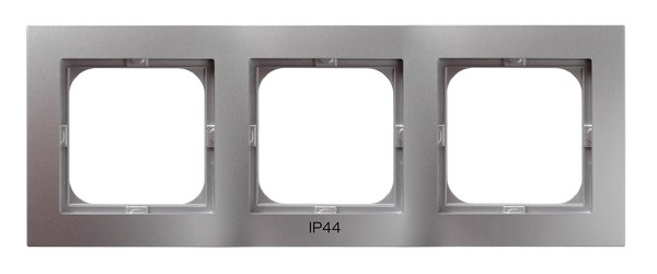 RAMKA POTRÓJNA DO ŁĄCZNIKÓW IP44 SREBRO AS. - OSPEL - RH-3G/18