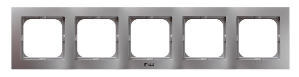 RAMKA PIĘCIOKROTNA DO ŁĄCZNIKÓW IP44 SREBRO AS. - OSPEL - RH-5G/18