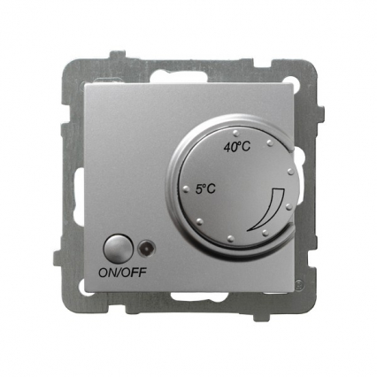 REGULATOR TEMPERATURY Z CZUJNIKIEM NAPOWIETRZNYM SREBRO AS. - OSPEL - RTP-1GN/m/18