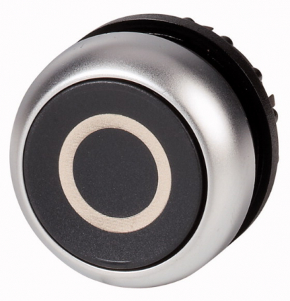 PRZYCISK PŁASKI CZARNY SYMBOL X0 M22-D-S-X0 . - EATON - 216609