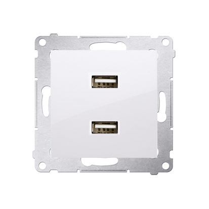 ŁADOWARKA 2XUSB 2.1A 5V DC 230V BIAŁY SIMON 54 - KONTAKT SIMON - DC2USB.01/11