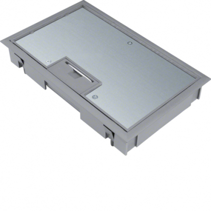 POKRYWA UCHYLNA PŁYTKI MONTAŻOWEJ E04 147X247MM 5MM STAL SZARY PA TEHALIT.VE-EE - HAGER - KDE04057011