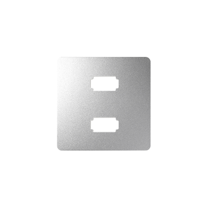 Pokrywa gniazda 2xUSB; aluminium - KONTAKT SIMON - 8201090-093
