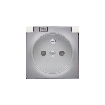 Pokrywa gniazda pojedynczego - klapka transparentna IP44; aluminium - KONTAKT SIMON - 82068KD-93