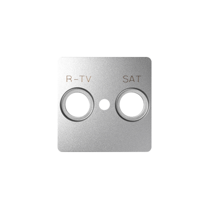 Pokrywa do gniazd RTV-SAT; aluminium - KONTAKT SIMON - 82097-93