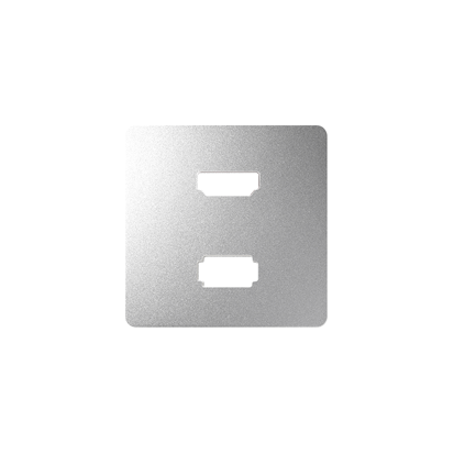 Pokrywa do gniazda USB+HDMI; aluminium - KONTAKT SIMON - 8201095-093