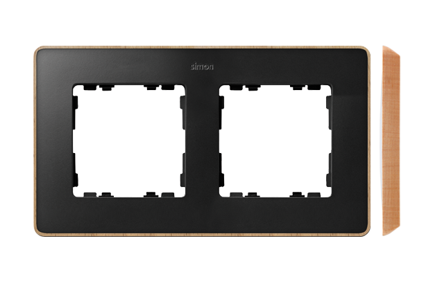 Ramka 2-krotna, Detail SELECT-drewno, GRAFIT / podstawa Drewno - KONTAKT SIMON - 8201620-271