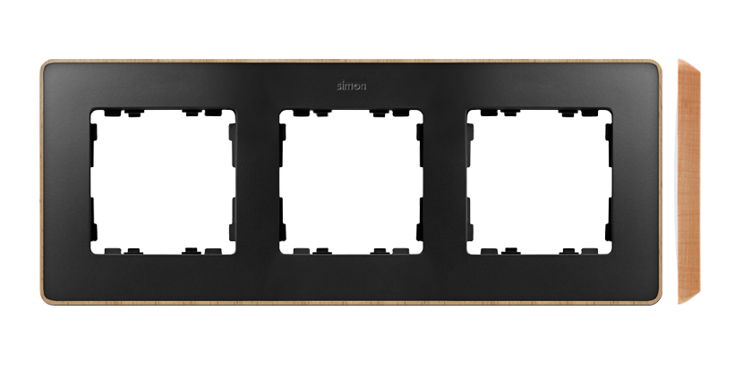 Ramka 3-krotna, Detail SELECT-drewno, GRAFIT / podstawa Drewno - KONTAKT SIMON - 8201630-271