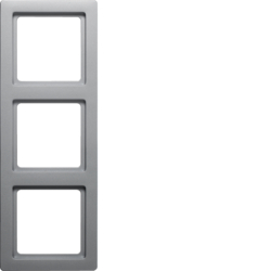 RAMKA POTRÓJNA ALUMINIUM AKSAMIT LAKIEROWANY Q.1 - HAGER - 10136084