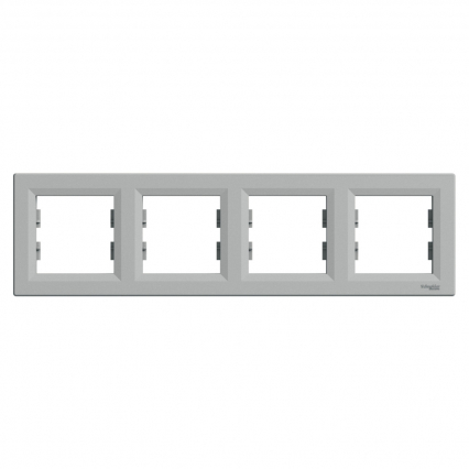 RAMKA POCZWÓRNA POZIOMA ALUMINIUM ASFORA - SCHNEIDER ELECTRIC - EPH5800461