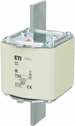 WKŁADKA TOPIKOWA NH - ZWŁOCZNA NH4A GG 710A/500V - ETI - 004116109
