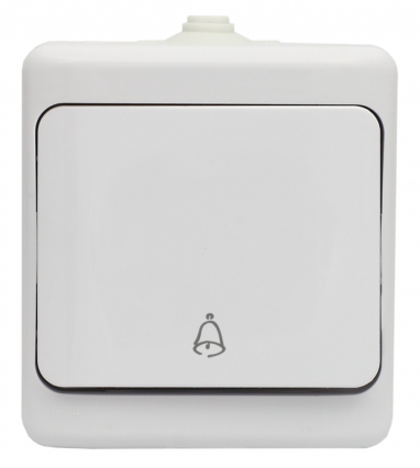 ŁĄCZNIK ZWIERNY DZWONEK 10AX 250V IP54 SZARY BRYZA - KOS - 180004