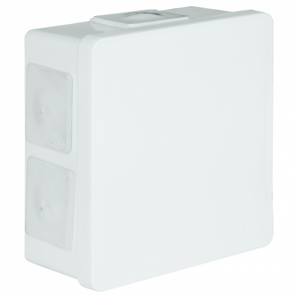PUSZKA NATYNK 86X86X40MM BEZ ZACISKÓW DEKIEL KLIK-KLAK IP55 BIAŁY VP 002-01 - ELEKTROPLAST OPATÓWEK - 61.107