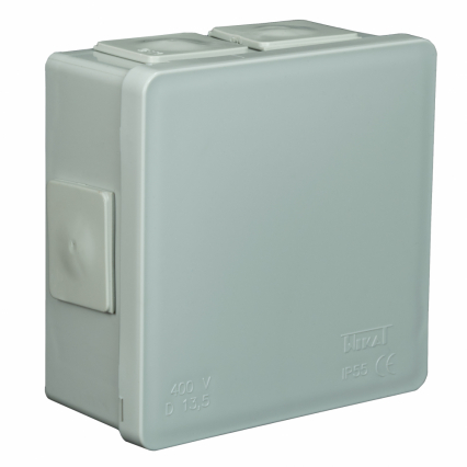 PUSZKA N/T 86X86X40MM IP55 DEKIEL KLIK-KLAK POPIEL VP 002-03. - ELEKTROPLAST OPATÓWEK - 61.109