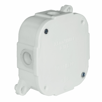 PUSZKA NATYNK 88X88X40MM BEZ ZACISKÓW DEKIEL NA 4 WKRĘTY IP44 BIAŁY VP 074-01 - ELEKTROPLAST OPATÓWEK - 61.173