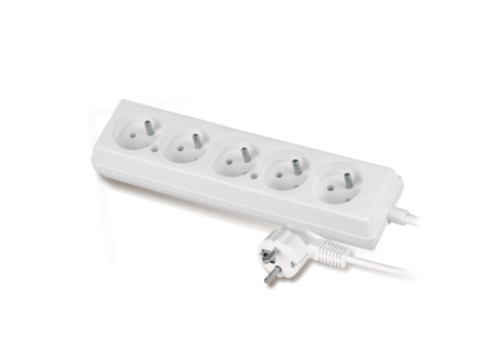 PRZEDŁUŻACZ Z PIĘCIOKROTNYM GNIAZDEM ECO; 5X2p+z; 10A; 3m; BIAŁY - PLASTROL - PS-570/3,0 E BIAŁY