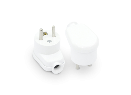 WTYCZKA KĄTOWA ROZBIERALNA 16A 250V 2P+Z BIAŁY - PLASTROL - WT-16 BIAŁY