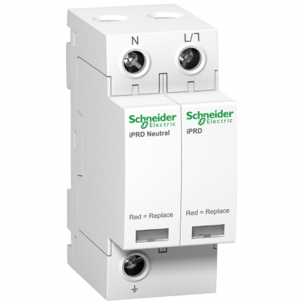 Ogranicznik przepięć 1+1-biegunowy Typ2 20 kA ze stykiem  iPRD20r-T2-1N - SCHNEIDER ELECTRIC - A9L20501