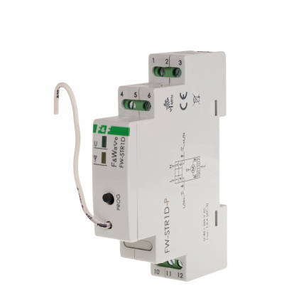 Radiowy sterownik rolet 230V- montaż DIN 85÷265V AC/DC, multifunkcyjny, na szynę DIN - F&F - FW-STR1D-P