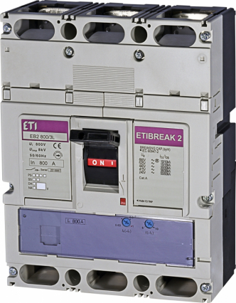 WYŁĄCZNIK MOCY 3P, 36KA, WYZW. TM EB2 800/3L 800A 3P - ETI - 004672151