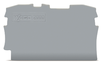 ŚCIANKA KOŃCOWA/WEWNĘTRZNA GR. 0,7 MM, SZARA. - WAGO - 2000-1291