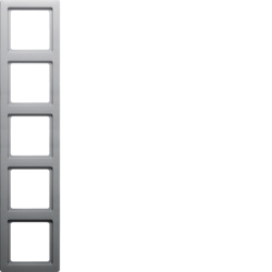 RAMKA PIĘCIOKROTNA ALUMINIUM AKSAMIT LAKIEROWANY Q.1 - HAGER - 10156084
