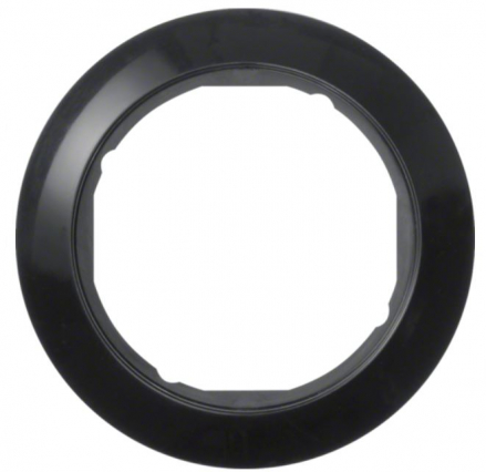 RAMKA POJEDYNCZA DO PŁYTEK CZOŁOWYCH ŚR.58 MM CZARNY 1930 - HAGER - 138201